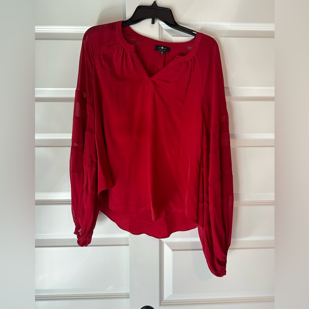 7 for all mankind panel blouse
